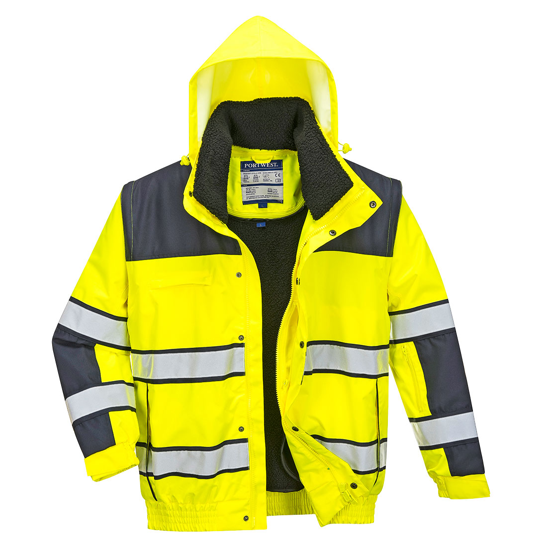 Hi-Vis 3-in-1 Kontrast Winter Pilotjacke – Warnschutz Klasse 3 mit Kälteschutz EN 342 | Portwest C466