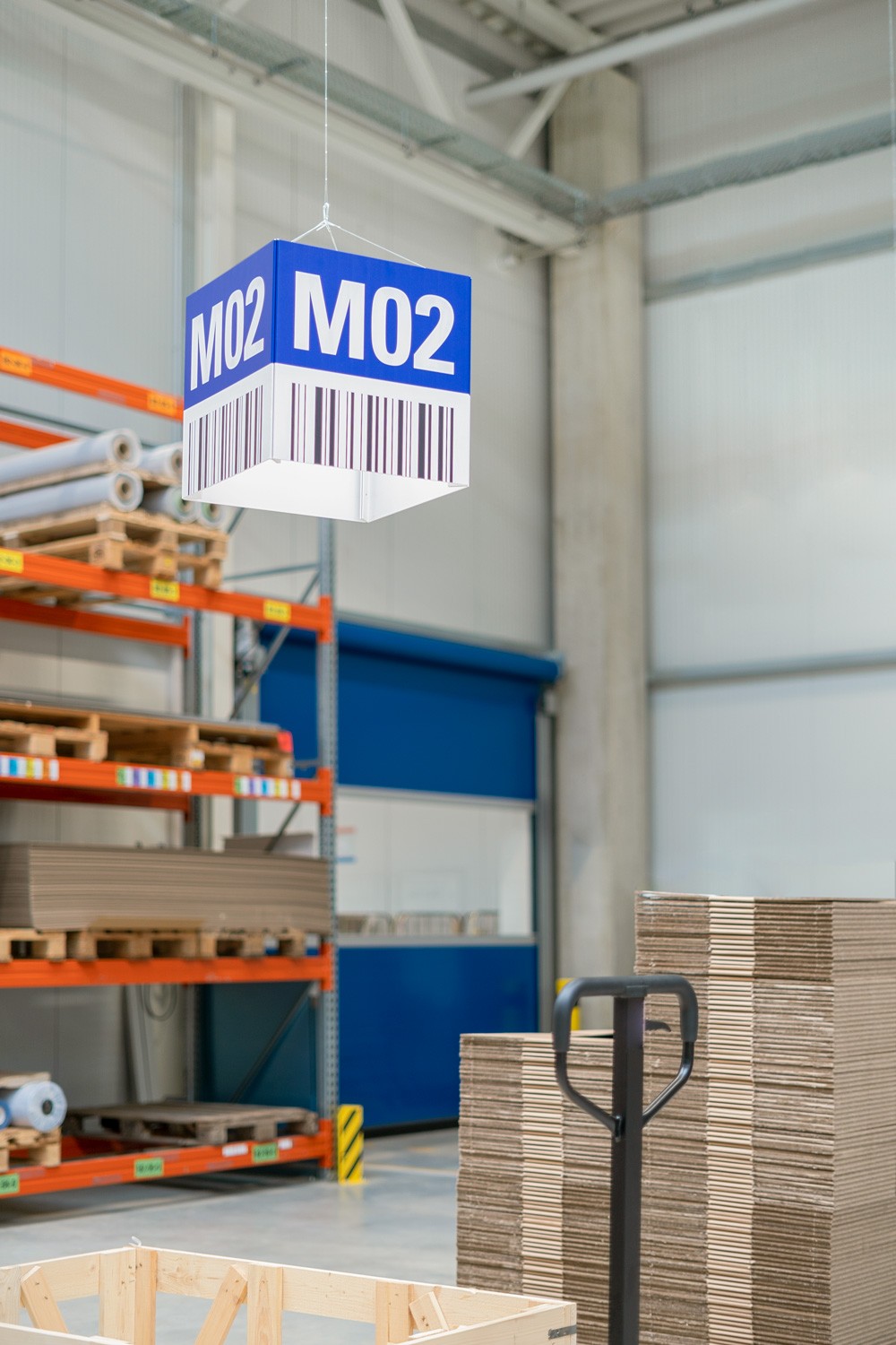 Schildwürfel mit Barcode
