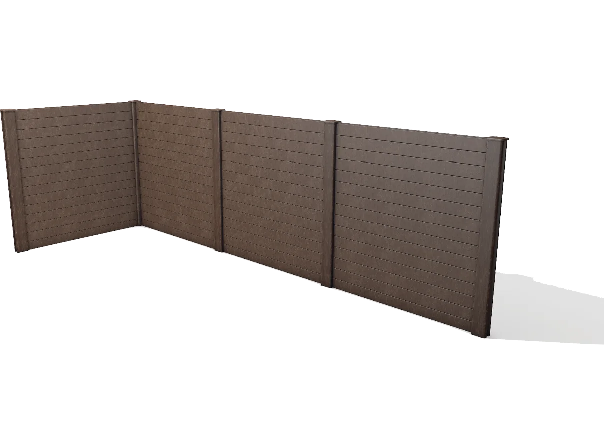 Sichtschutzwand-System aus Recycling-Kunststoff