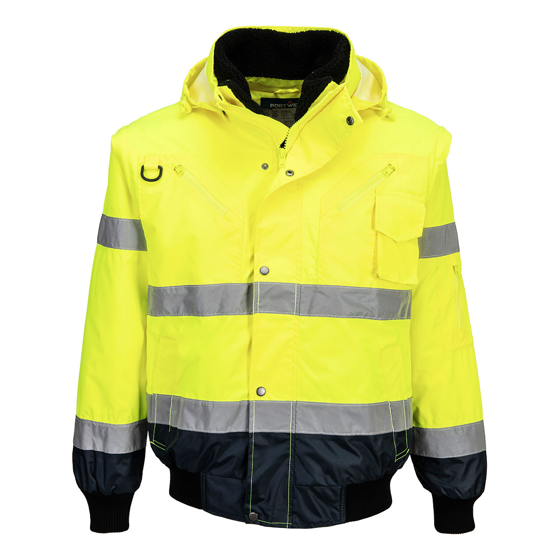 Hi-Vis 3-in-1 Kontrast Pilotjacke – Warnschutz Klasse 3 mit Kälteschutz EN 342 | Portwest C465