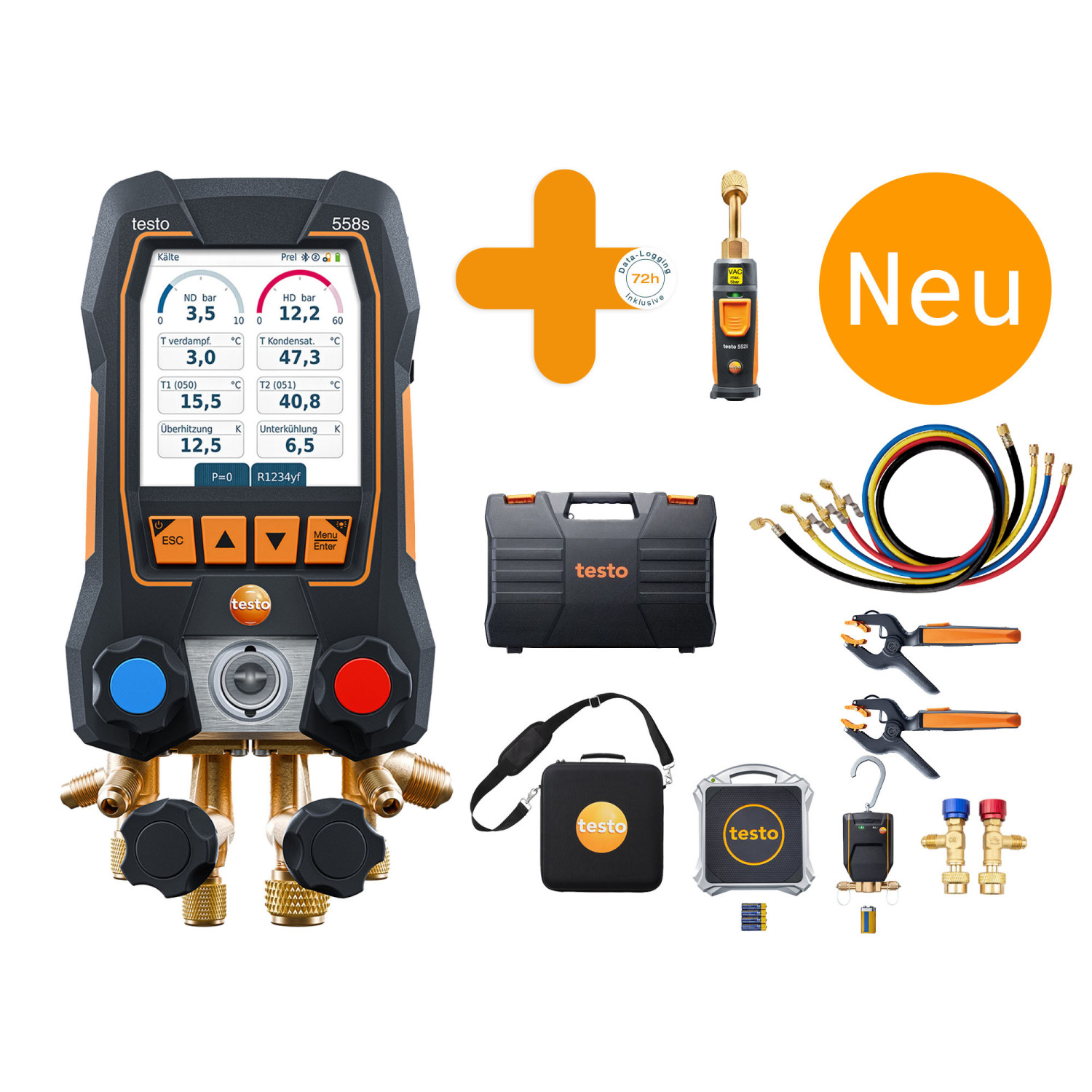 Digitale Monteurhilfe testo 558s - Wärmepumpen-Set M – Wärmepumpen-Set M