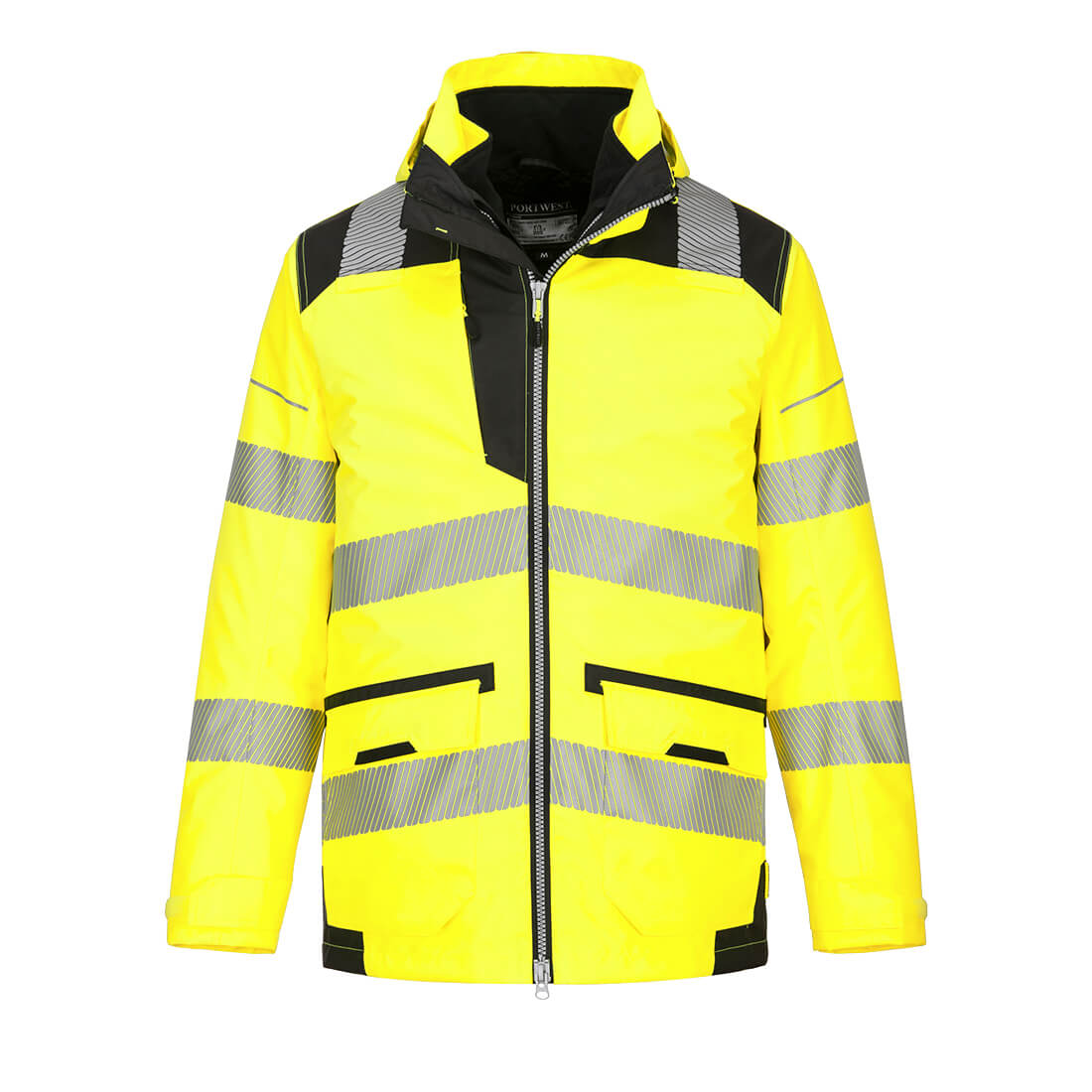 PW3 Hi-Vis 5-in-1 Jacke atmungsaktiv – Warnschutz Klasse 3 mit Kälteschutz EN 342 | Portwest PW367