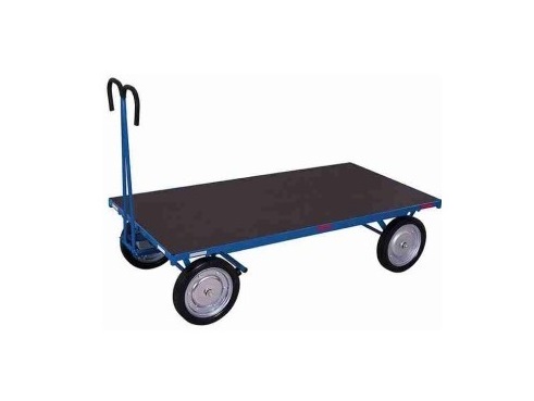 Handpritschenwagen für Hallenbodenschutz aus Teppichfliesen