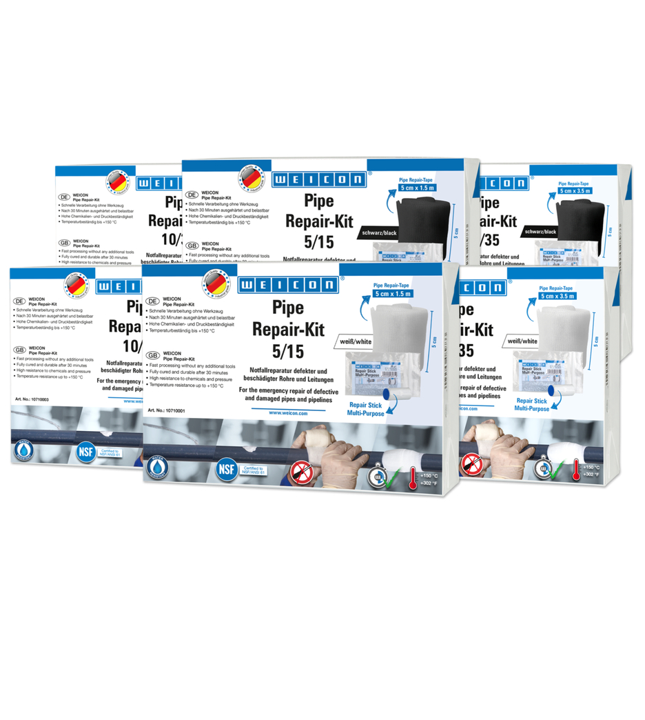 WEICON Pipe Repair-Kit 5/15 schwarz