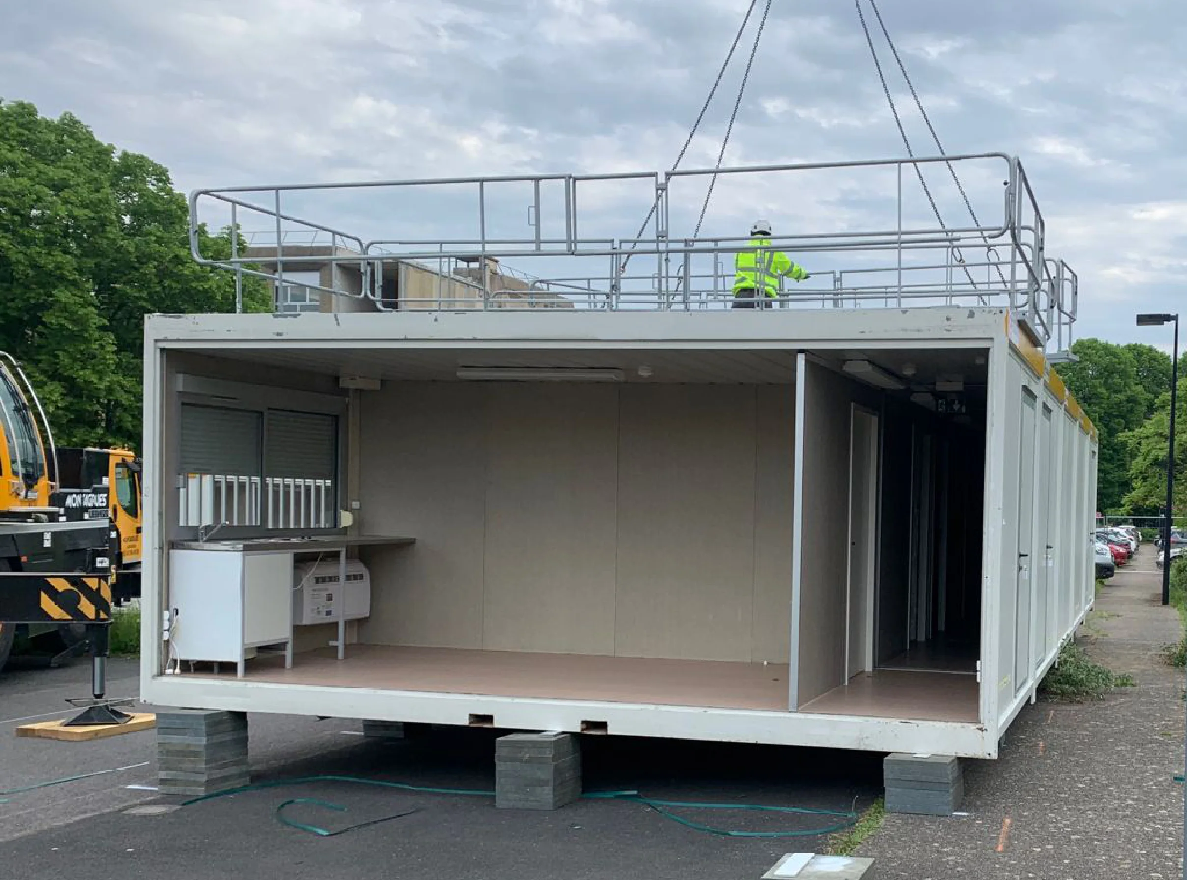 Unterlegplatte / Containerplatte aus Recycling-Kunststoff