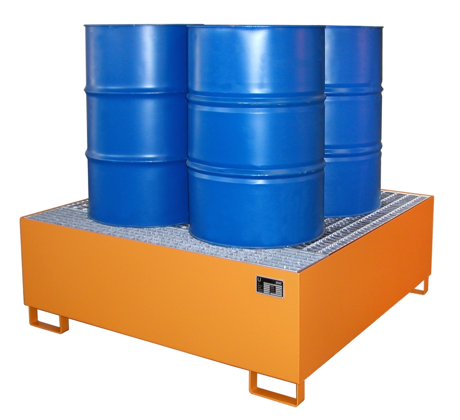 Stahl-Auffangwanne für Fässer und IBC
