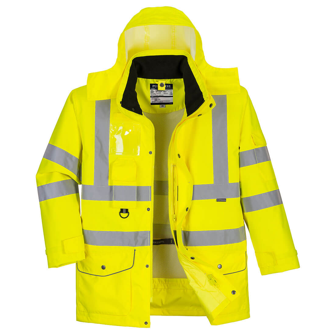 Hi-Vis 7-in-1 Verkehrsjacke atmungsaktiv – Warnschutz Klasse 3 mit Kälteschutz EN 342 | Portwest S427