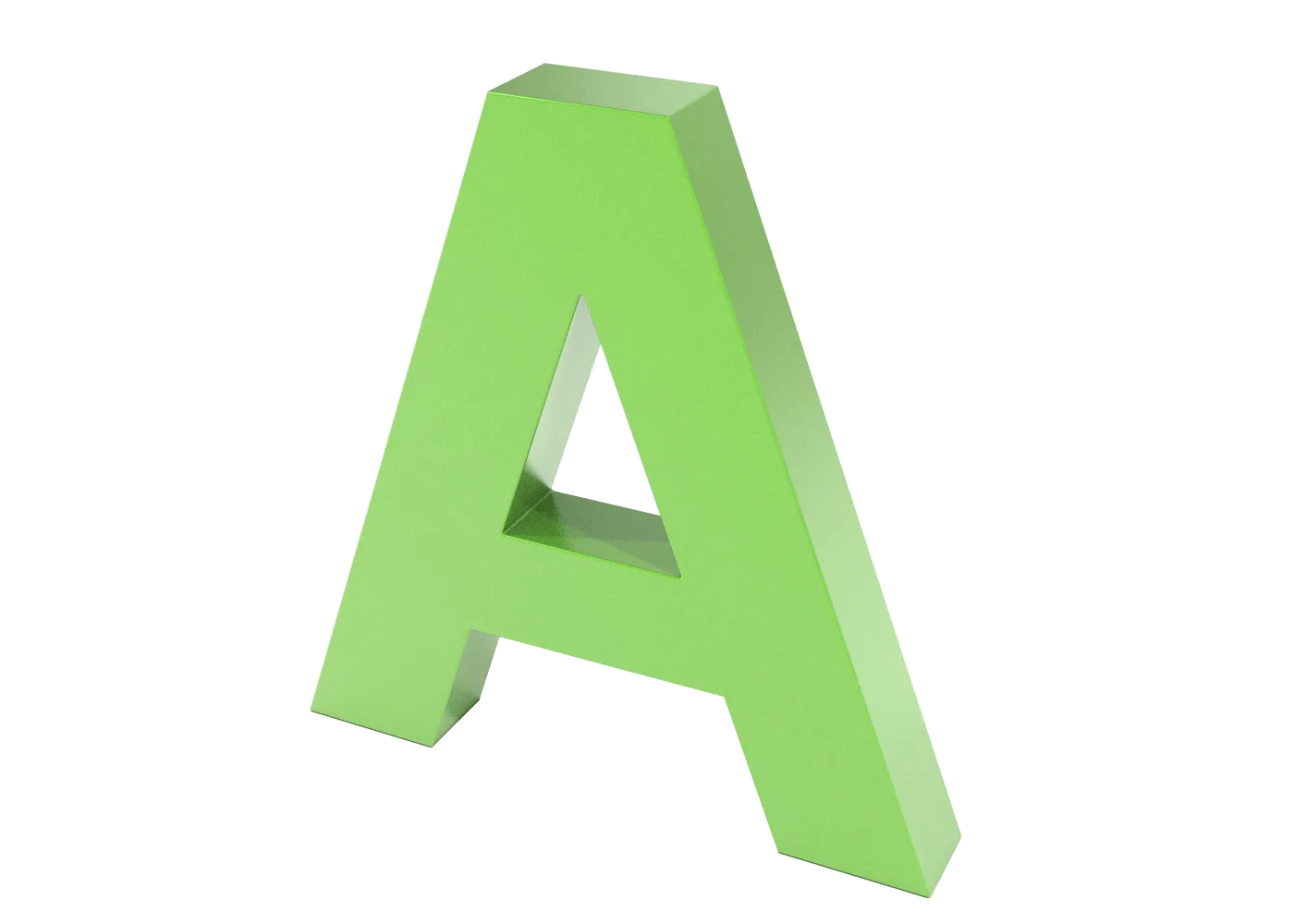 große 3D-Buchstaben