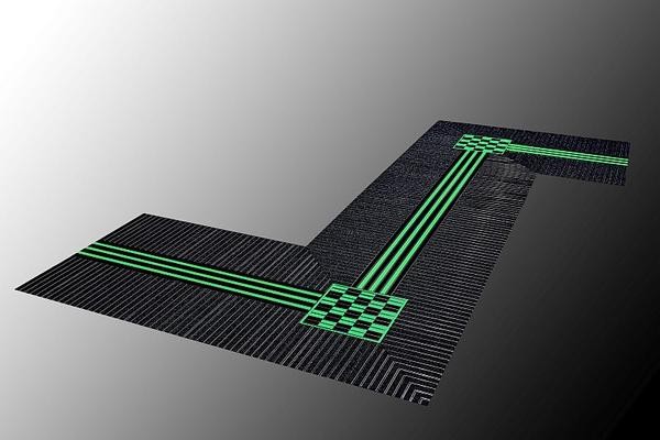Sauberlaufmatten mit taktilem Blindenleitsystem