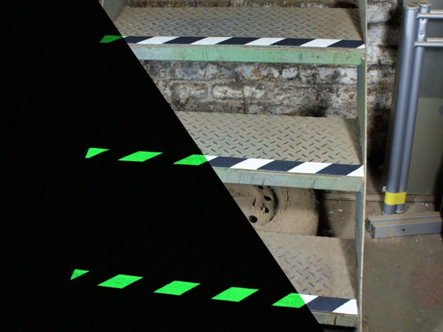 Fluorescerende skridsikker tape