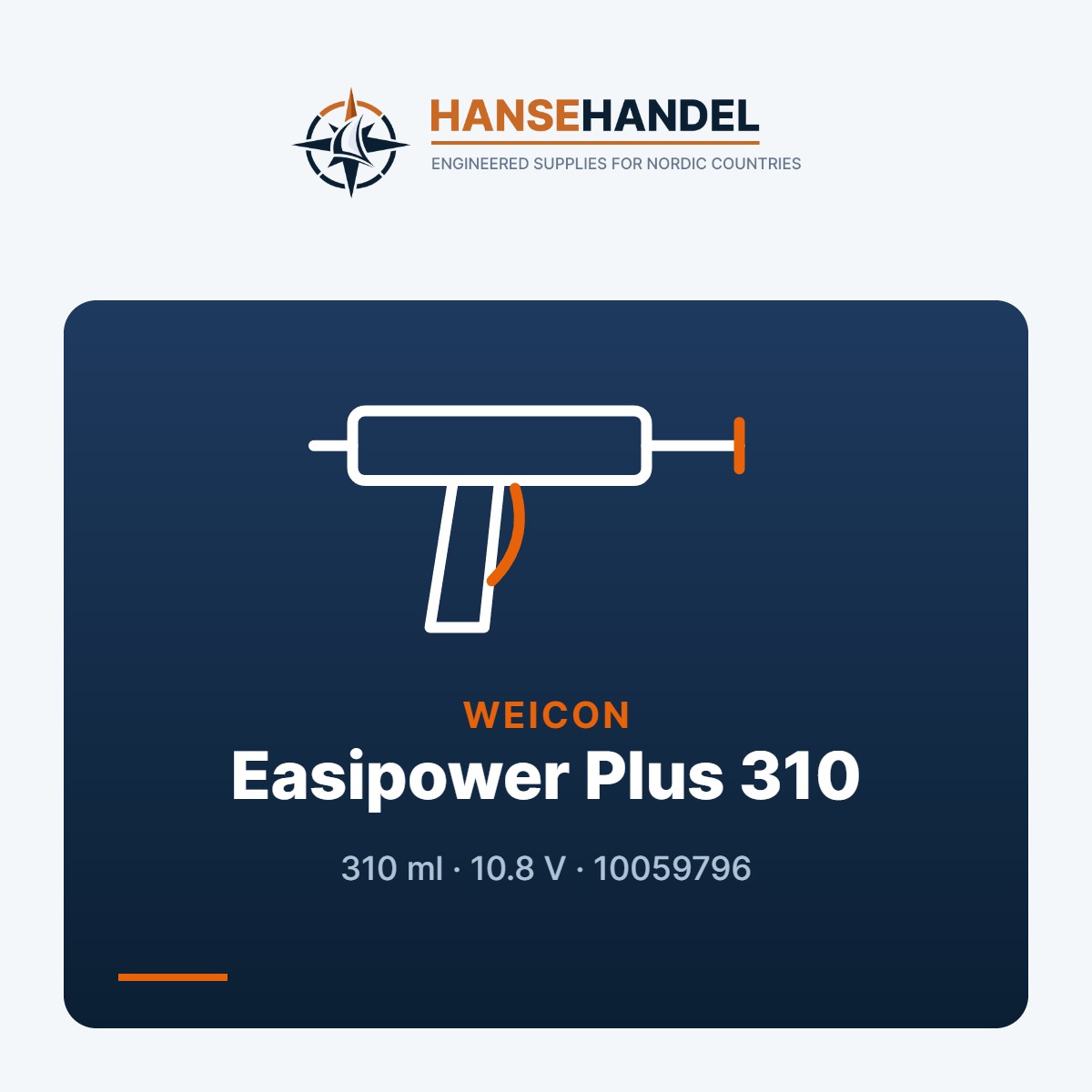 Easipower Plus Cartridge 310 für 310ml Kartuschen Druckkraft 2,5kN 10,8V inkl. Akku & Ladegerät im Karton