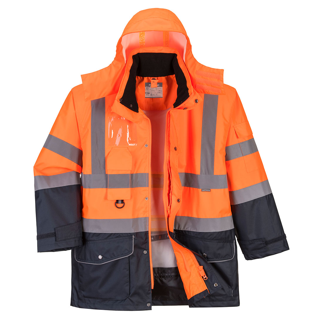 Hi-Vis 7-in-1 Kontrast Verkehrsjacke atmungsaktiv – Warnschutz Klasse 3 mit Kälteschutz EN 342 | Portwest S426