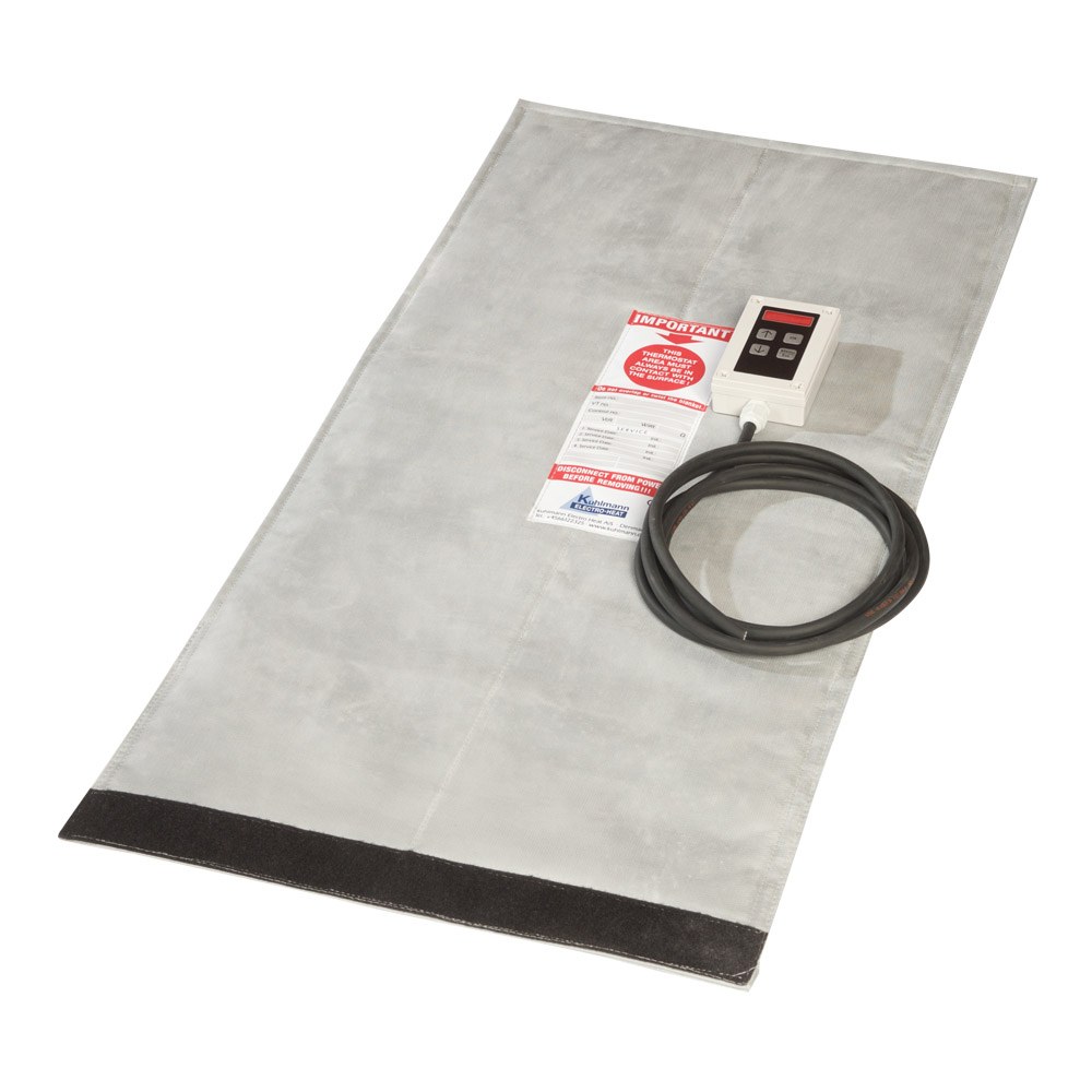 High-temperature heating blanket, insulated, adjustable 0–120 °C