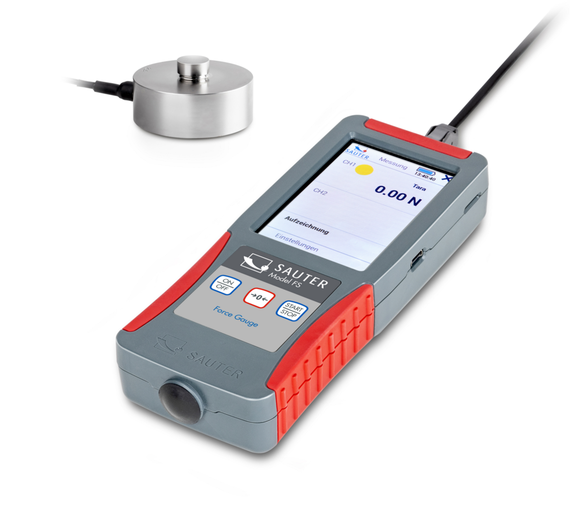 Kraftmessgeräte-Set SAUTER FS 2 mit externer Messzelle – 500 N bis 200 kN