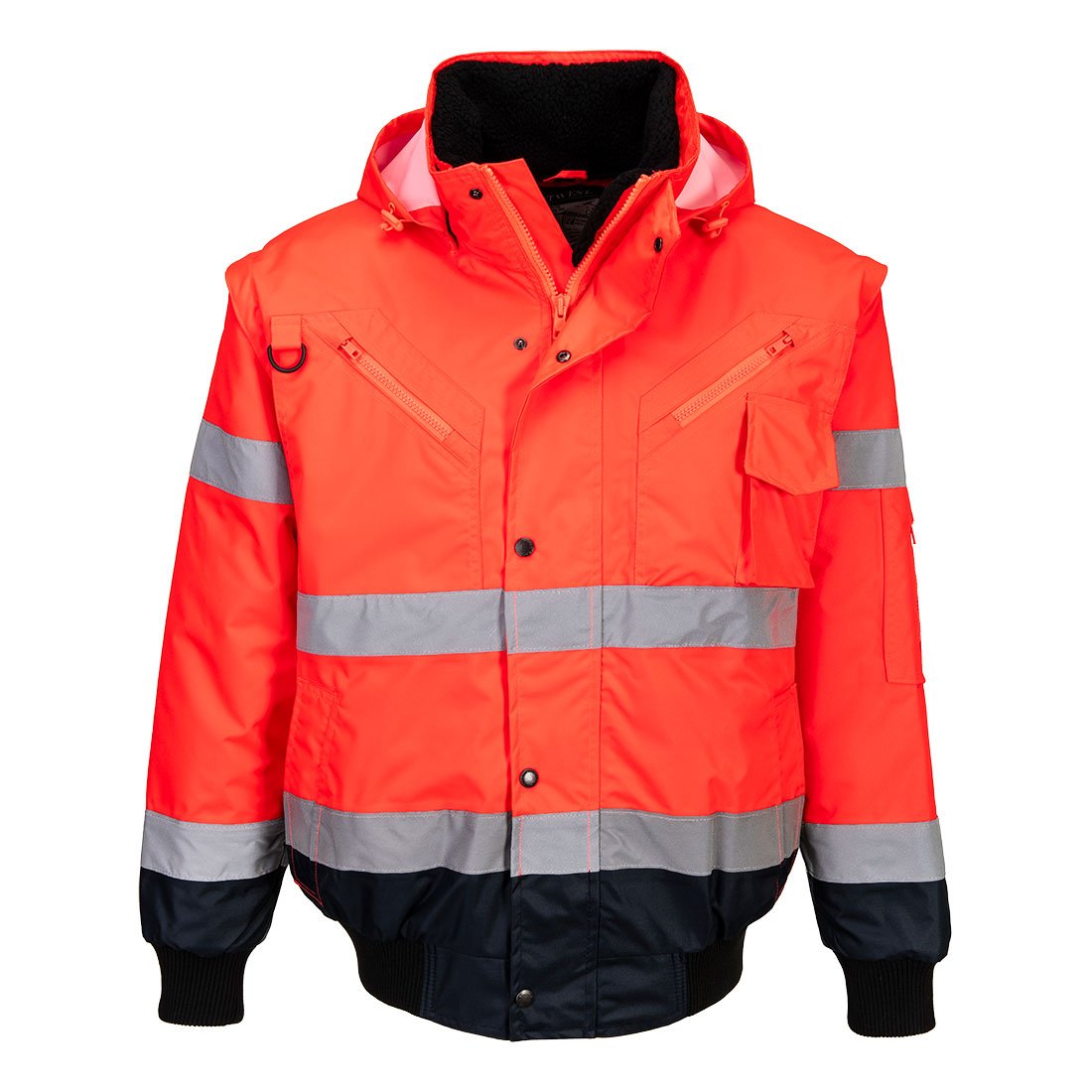 Hi-Vis 3-in-1 Kontrast Pilotjacke – Warnschutz Klasse 3 mit Kälteschutz EN 342 | Portwest C465