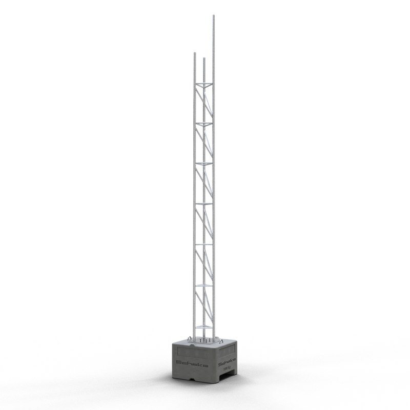 Gitterrohrmast verzinkt, auch als Set mit Betonklotz