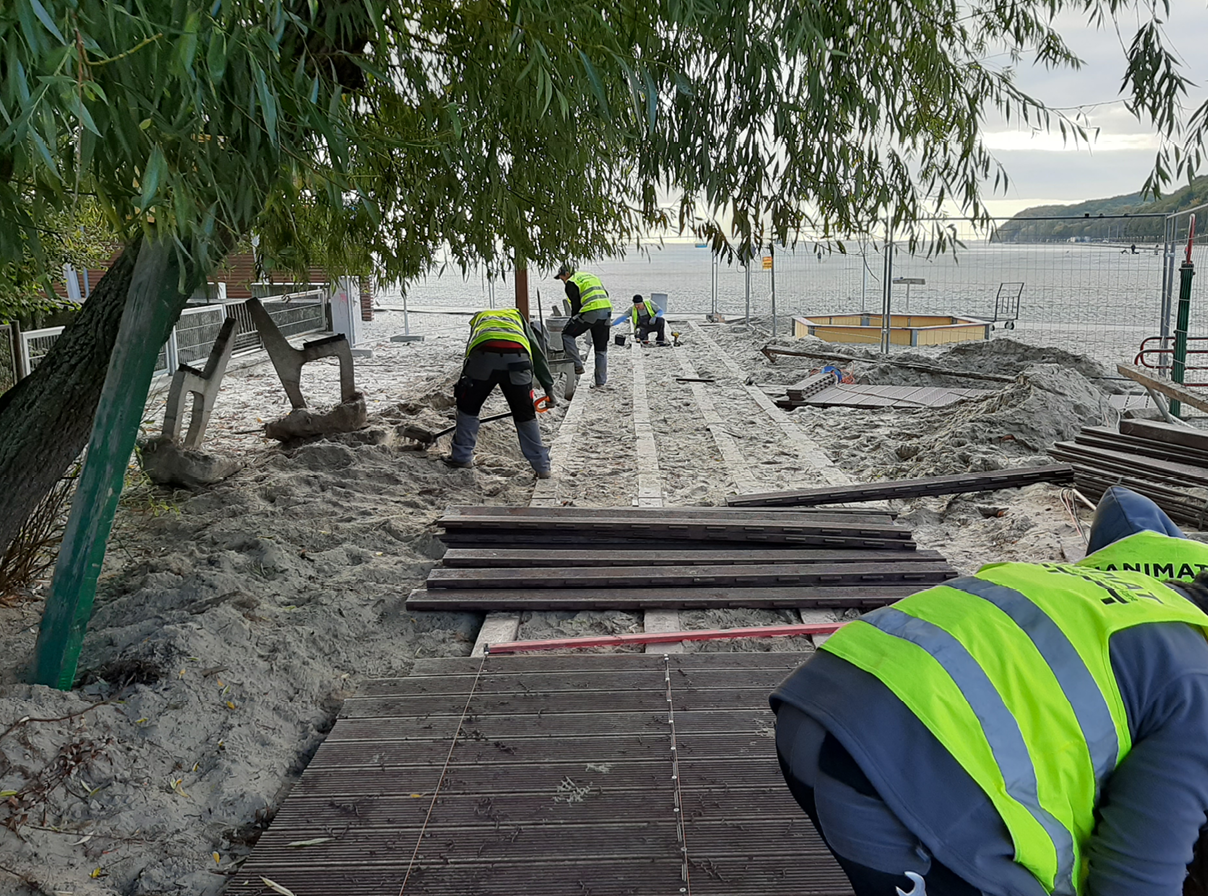 Balken aus Recycling-Kunststoff