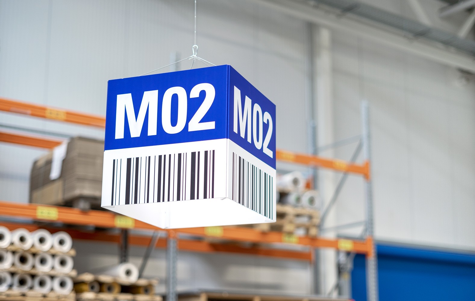 Schildwürfel mit Barcode