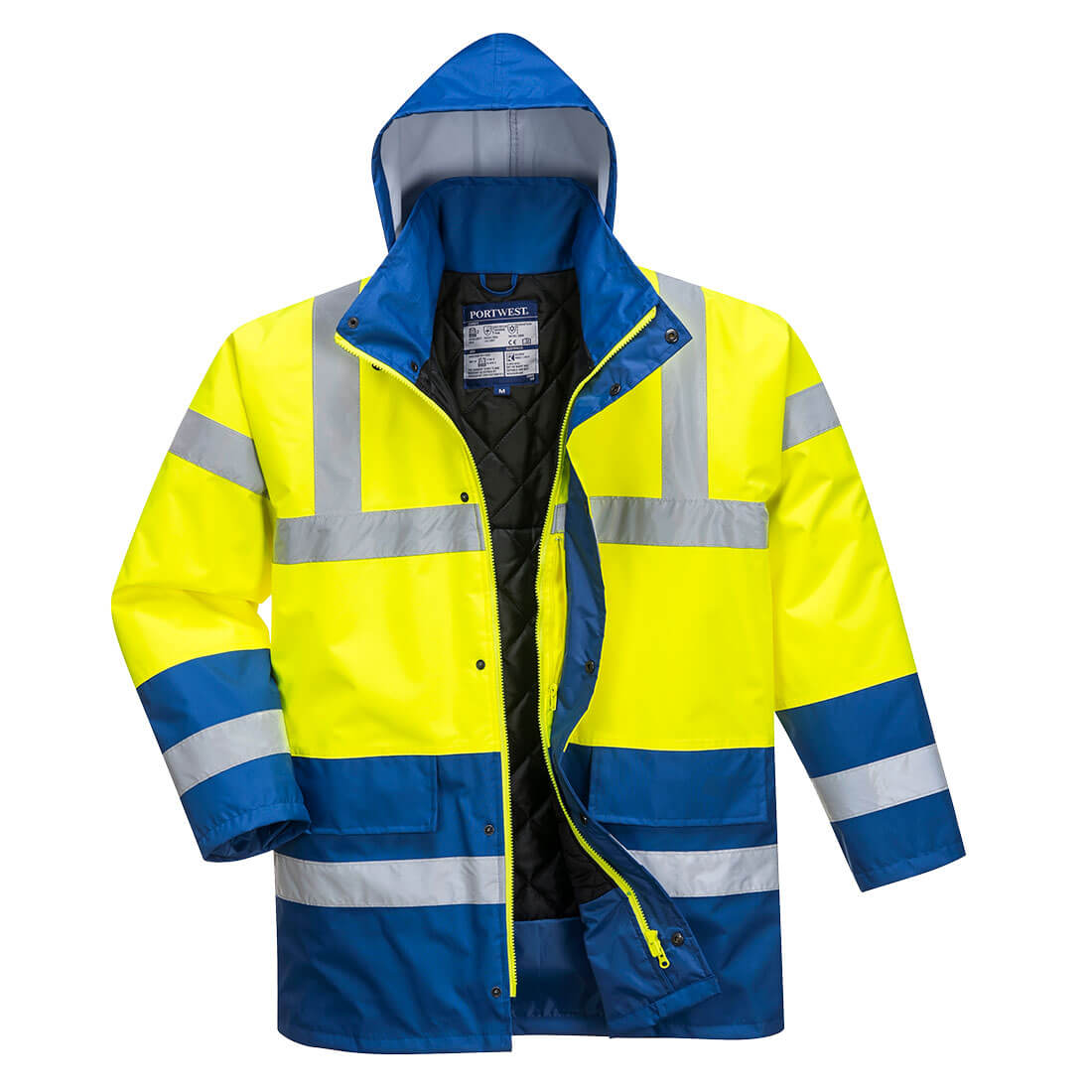 Hi-Vis Kontrast Winter Verkehrsjacke – Warnschutz Klasse 3 mit Kälteschutz EN 342 | Portwest S466