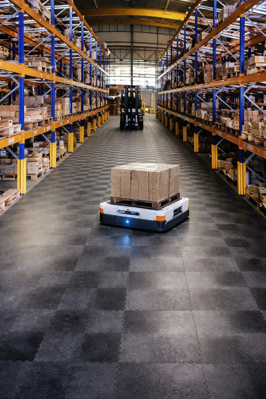 Bodenfliesen mit Roboter befahrbar