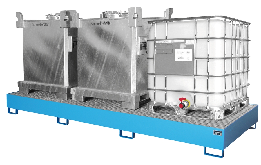 Stahl-Auffangwanne für Fässer und IBC