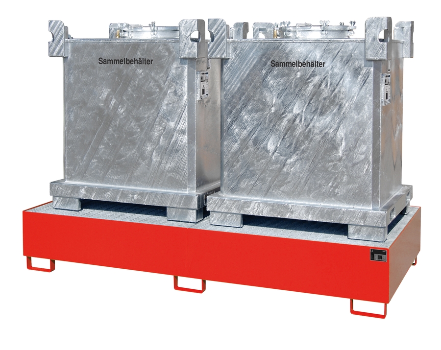 Stahl-Auffangwanne für Fässer und IBC