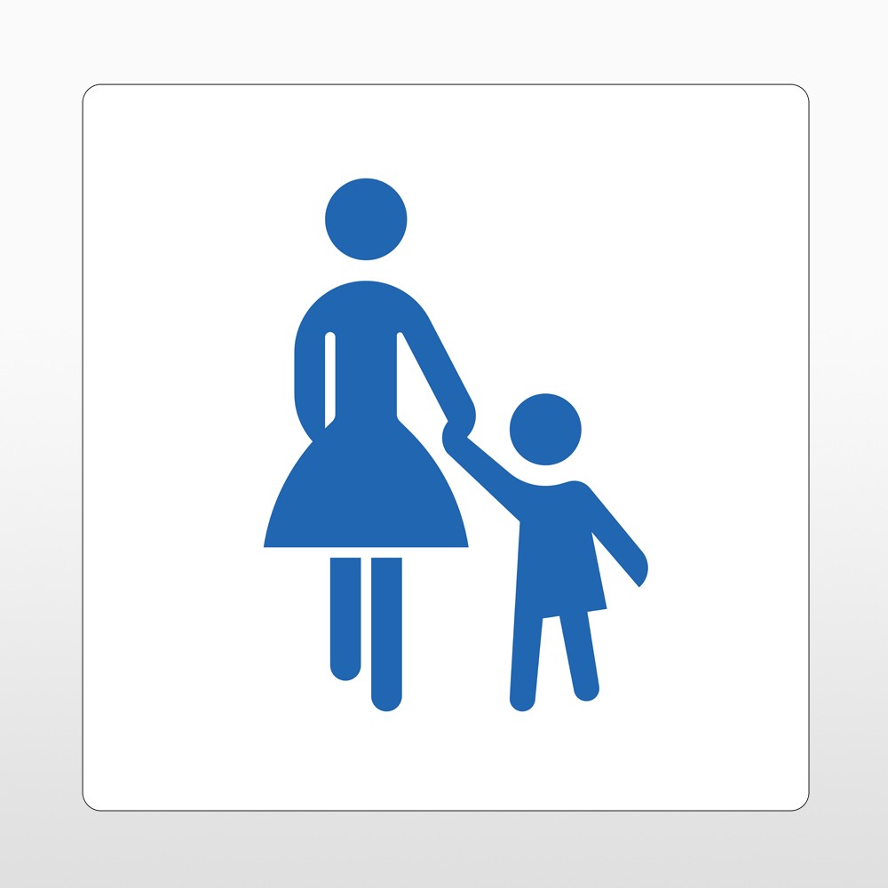 "Mutter Kind Parkplatz" Bodenschild
